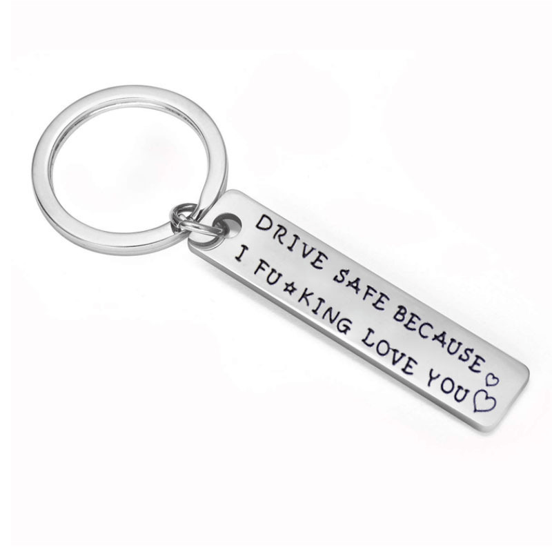 Stainless Steel Car Key Chain for Safety and Love