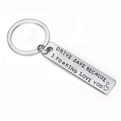 Stainless Steel Car Key Chain for Safety and Love