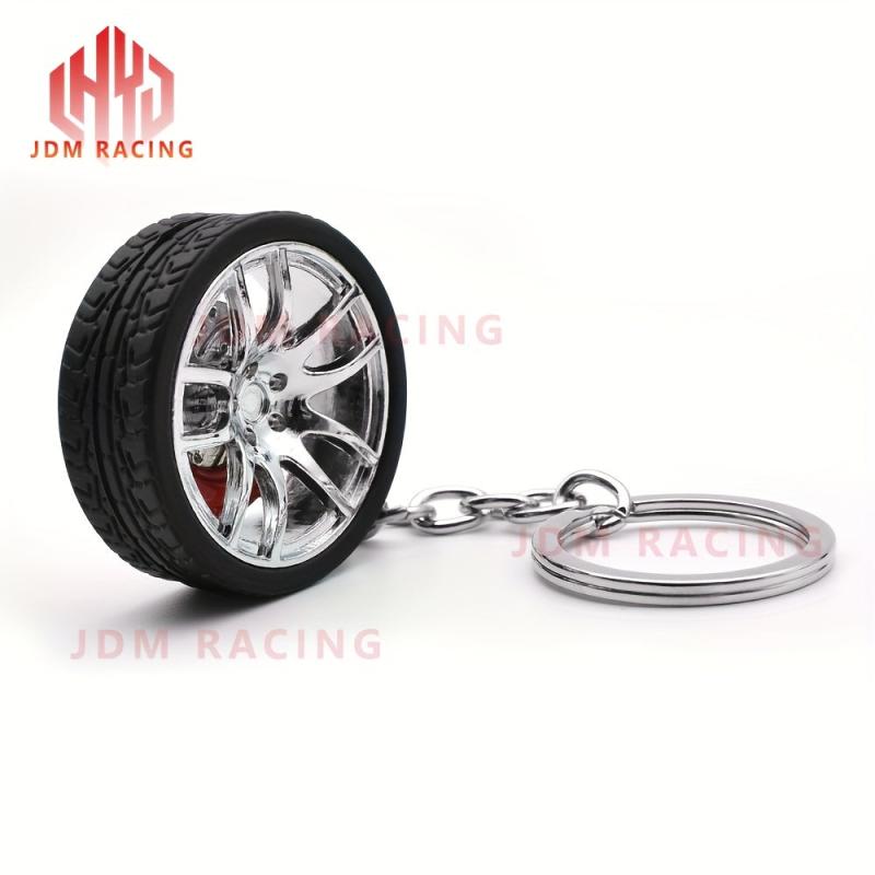 Hot RIM Car Wheel Hub Keychain Key Ring Brake Discs Tire Auto Key Chain