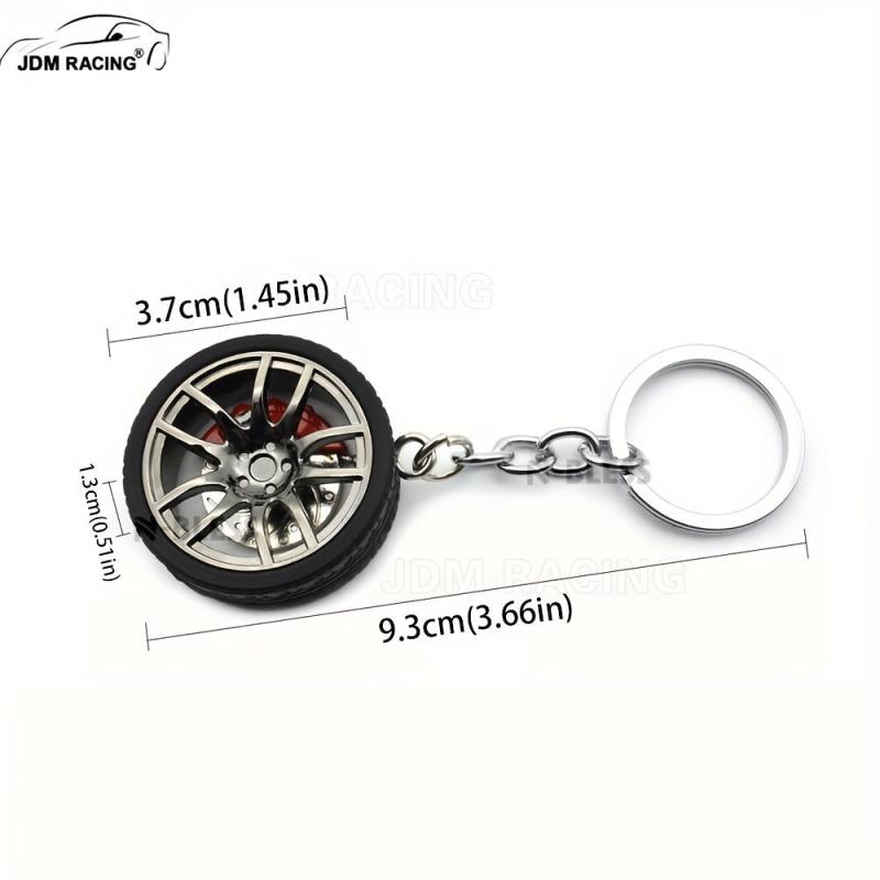 Hot RIM Car Wheel Hub Keychain Key Ring Brake Discs Tire Auto Key Chain