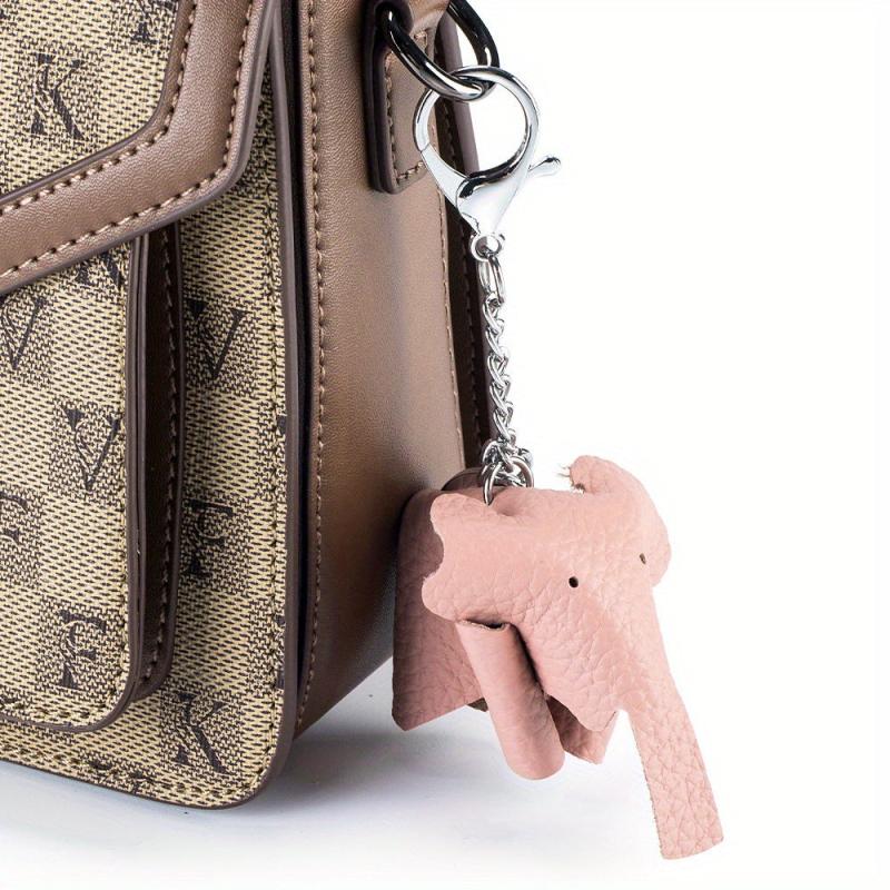 Elephant Keychain Faux Leather Car Key Pendant