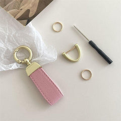 French Faux Leather Keychain High Texture Ins Creative Ornament Car Key Chain