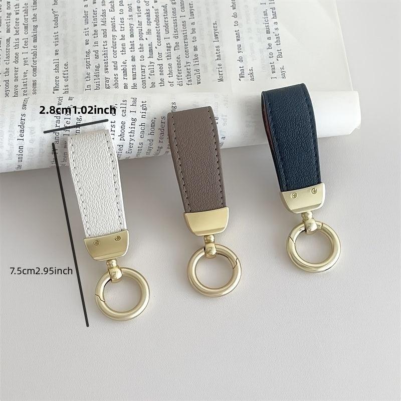 French Faux Leather Keychain High Texture Ins Creative Ornament Car Key Chain