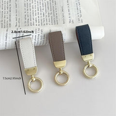French Faux Leather Keychain High Texture Ins Creative Ornament Car Key Chain