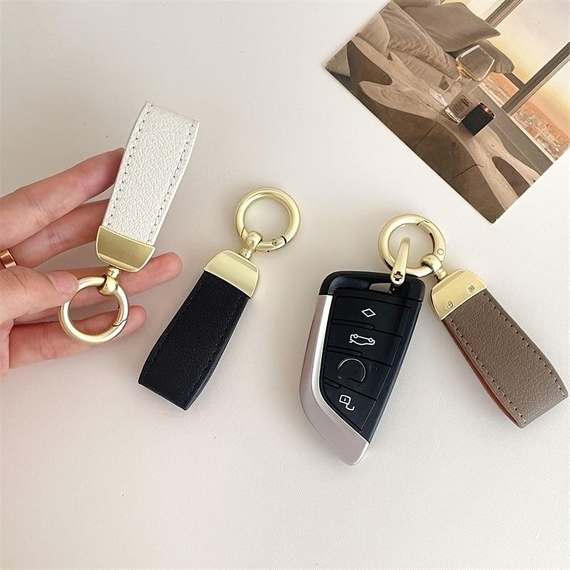 French Faux Leather Keychain High Texture Ins Creative Ornament Car Key Chain