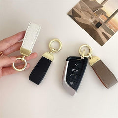 French Faux Leather Keychain High Texture Ins Creative Ornament Car Key Chain