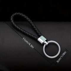 5pcs Leather Rope Keychain Braided Car Key Rope Pendant