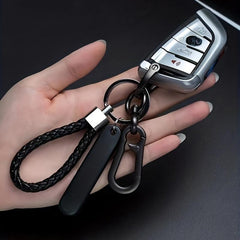5pcs Leather Rope Keychain Braided Car Key Rope Pendant