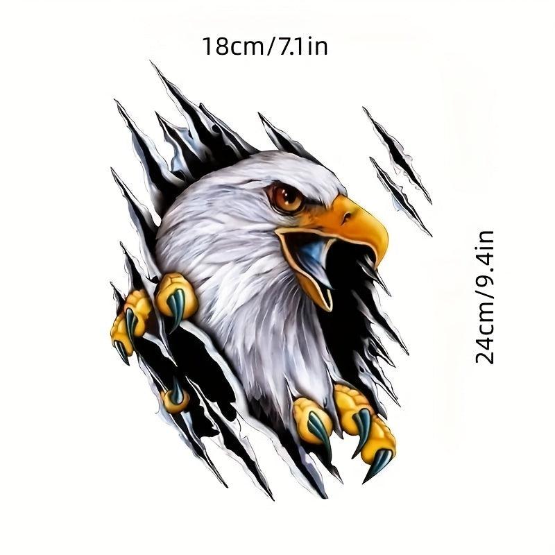 3D Cartoon Motorcycle Sticker Vinyl Car Body Decoration Eagle Car Sticker Decals