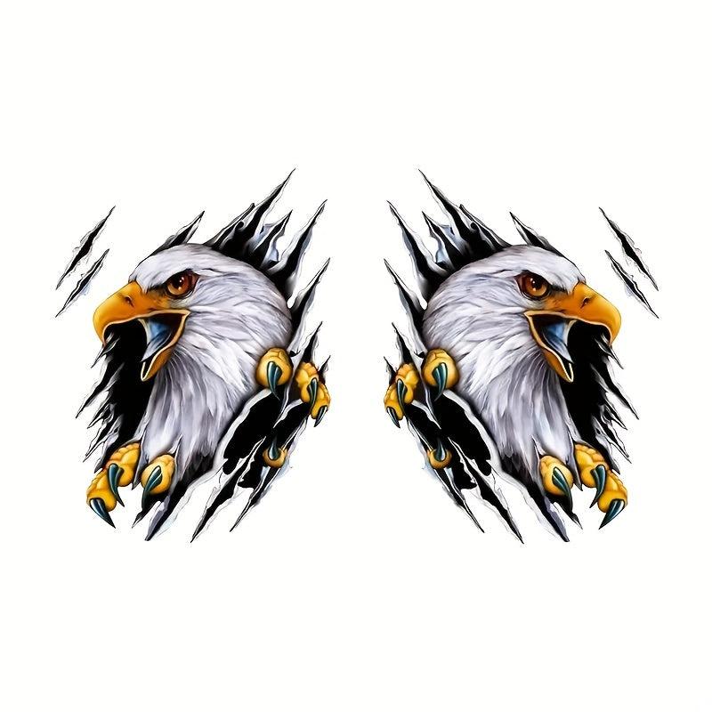 3D Cartoon Motorcycle Sticker Vinyl Car Body Decoration Eagle Car Sticker Decals
