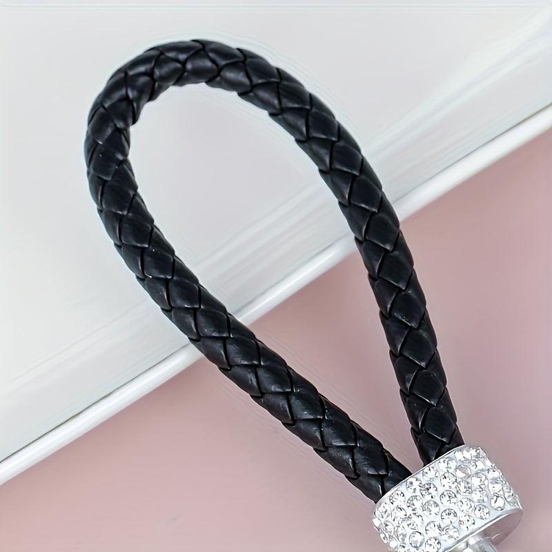 Crystal Inlaid Rhinestone Car Keychain Women's Key Buckle
