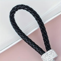 Crystal Inlaid Rhinestone Car Keychain Women's Key Buckle
