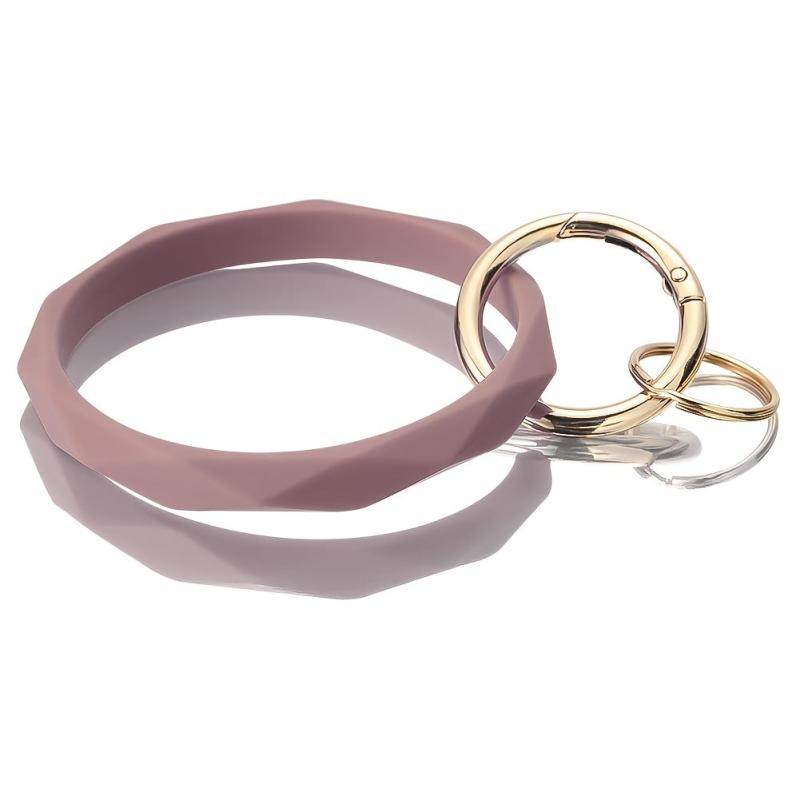 Silicone Bangle Key Ring Bracelet - Stylish Gift for Women