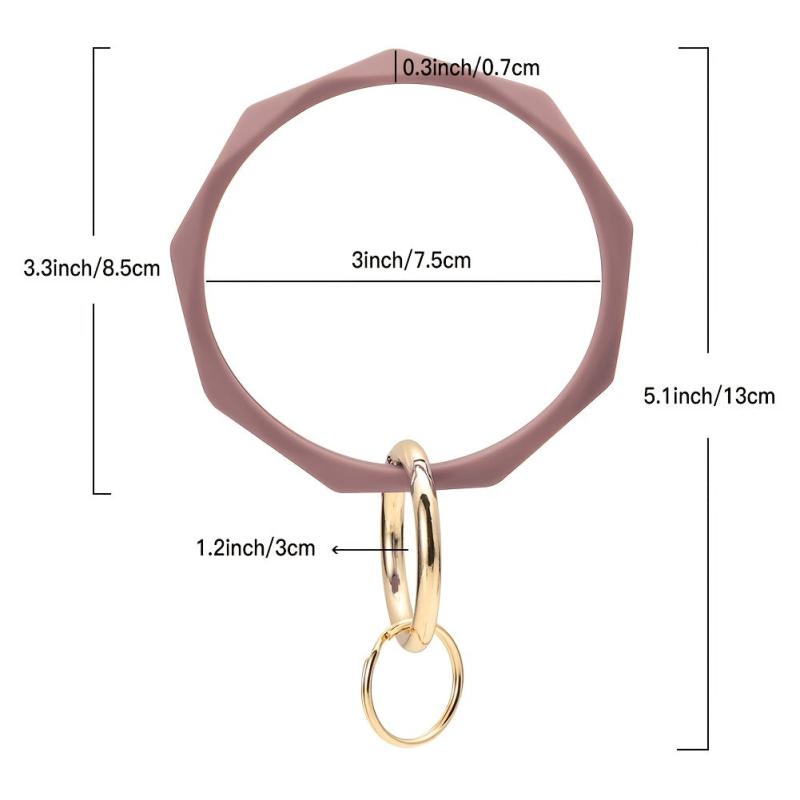 Silicone Bangle Key Ring Bracelet - Stylish Gift for Women