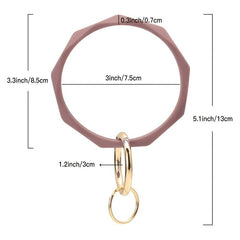 Silicone Bangle Key Ring Bracelet - Stylish Gift for Women