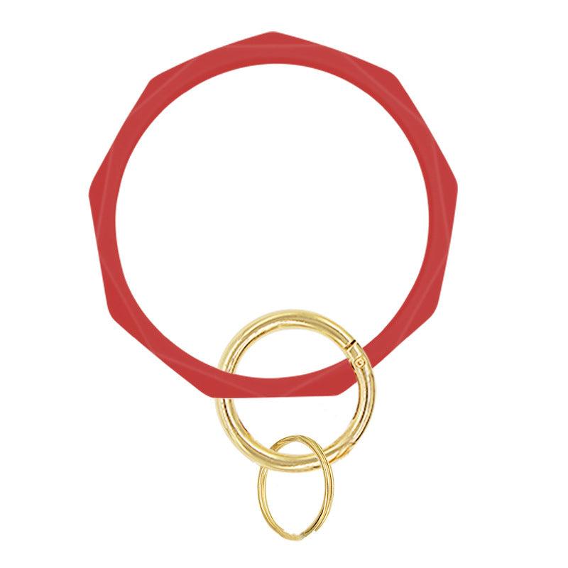 Silicone Bangle Key Ring Bracelet - Stylish Gift for Women
