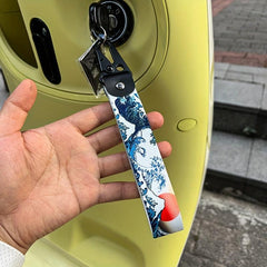 Hokkaido Sea Wave Keychain for Cars and Motorcycles