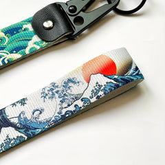 Hokkaido Sea Wave Keychain for Cars and Motorcycles