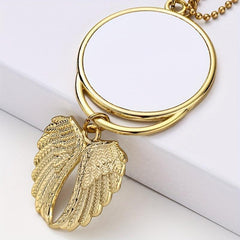 Angel Wings Keychain Car Ornament Aluminum Sheet Metal Keychain Pendant