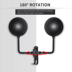 Helmet Wall Mount Motorcycle Helmet Rack Holder 180 Degree Rotation