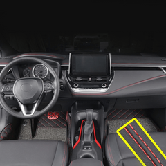 Car Interior Moulding Trim Self adhesive Dashboard Leather Decorative Line Red