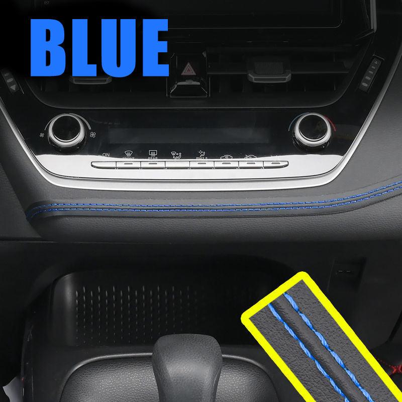 Car Interior Moulding Trim Self adhesive Dashboard Leather Decorative Line Red