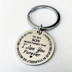 TO MY SON DAUGHTER Stainless Steel Car Key Chain Gift