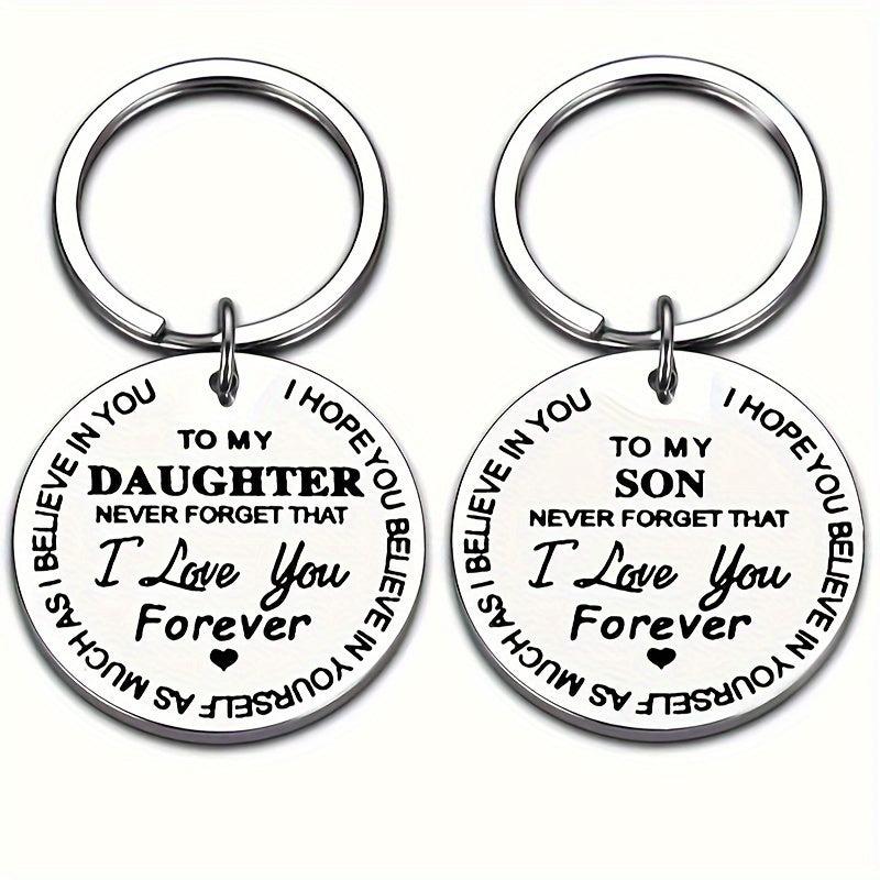 TO MY SON DAUGHTER Stainless Steel Car Key Chain Gift