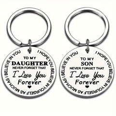 TO MY SON DAUGHTER Stainless Steel Car Key Chain Gift