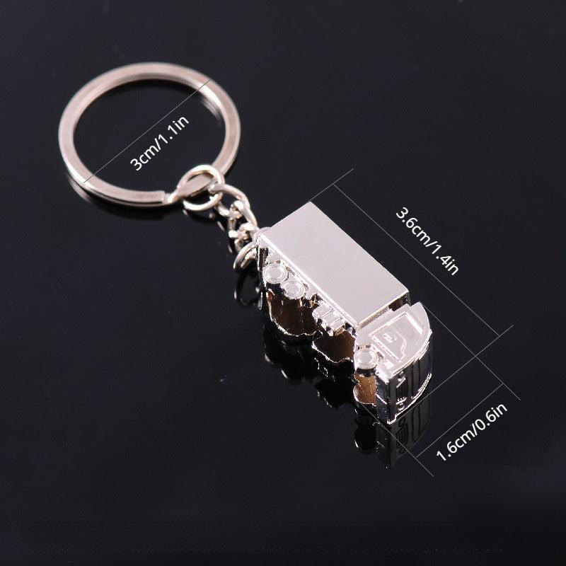 Big Truck Metal Keychain Car Advertising Waist Hanging Key Ring Chain Pendant