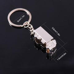 Big Truck Metal Keychain Car Advertising Waist Hanging Key Ring Chain Pendant