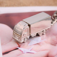 Big Truck Metal Keychain Car Advertising Waist Hanging Key Ring Chain Pendant