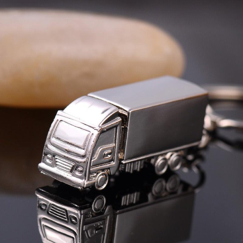 Big Truck Metal Keychain Car Advertising Waist Hanging Key Ring Chain Pendant