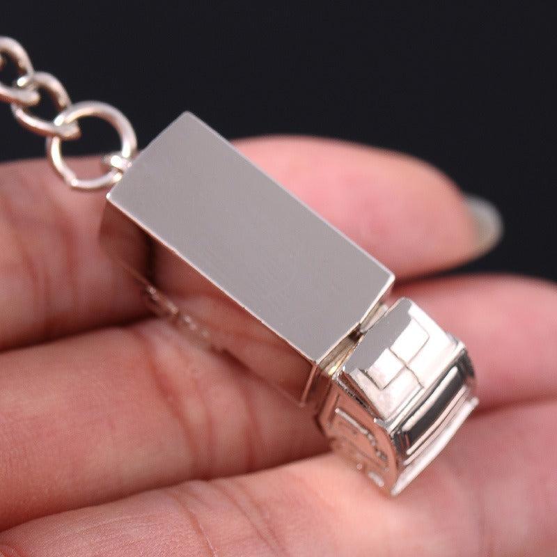Big Truck Metal Keychain Car Advertising Waist Hanging Key Ring Chain Pendant