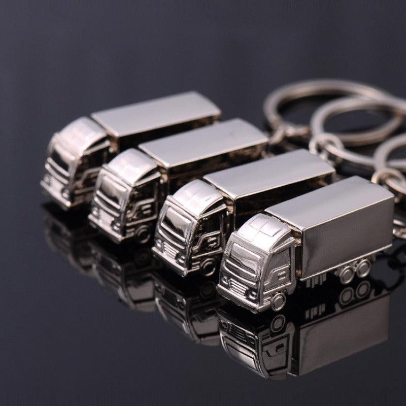 Big Truck Metal Keychain Car Advertising Waist Hanging Key Ring Chain Pendant