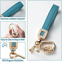 Microfiber Leather Car Keychain Universal Car Key Fob Keychain Holder