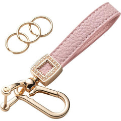 Microfiber Leather Car Keychain Universal Car Key Fob Keychain Holder