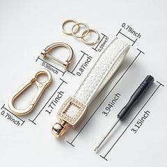 Microfiber Leather Car Keychain Universal Car Key Fob Keychain Holder