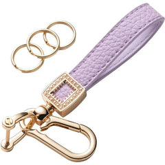 Microfiber Leather Car Keychain Universal Car Key Fob Keychain Holder