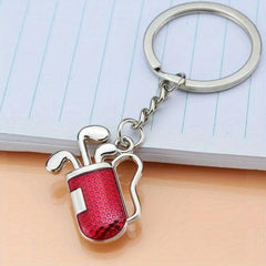 Mini 3D Golf Club Barrel Keychain - Car Keychain Gift