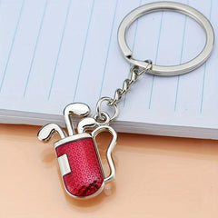 Mini 3D Golf Club Barrel Keychain - Car Keychain Gift