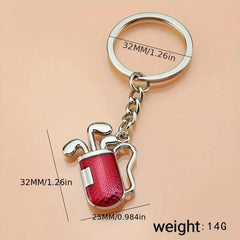 Mini 3D Golf Club Barrel Keychain - Car Keychain Gift