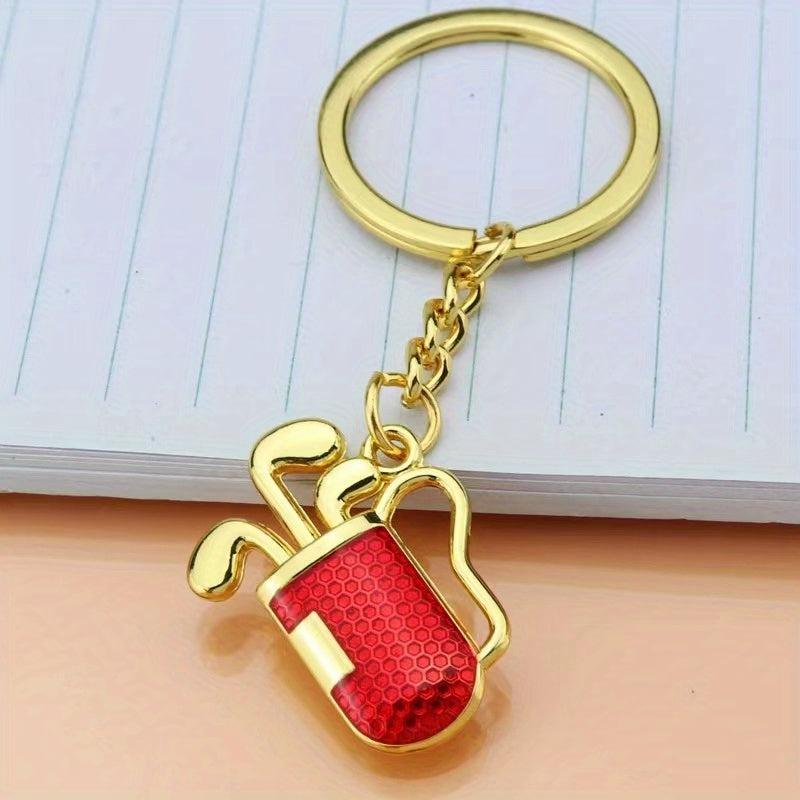 Mini 3D Golf Club Barrel Keychain - Car Keychain Gift