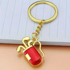 Mini 3D Golf Club Barrel Keychain - Car Keychain Gift