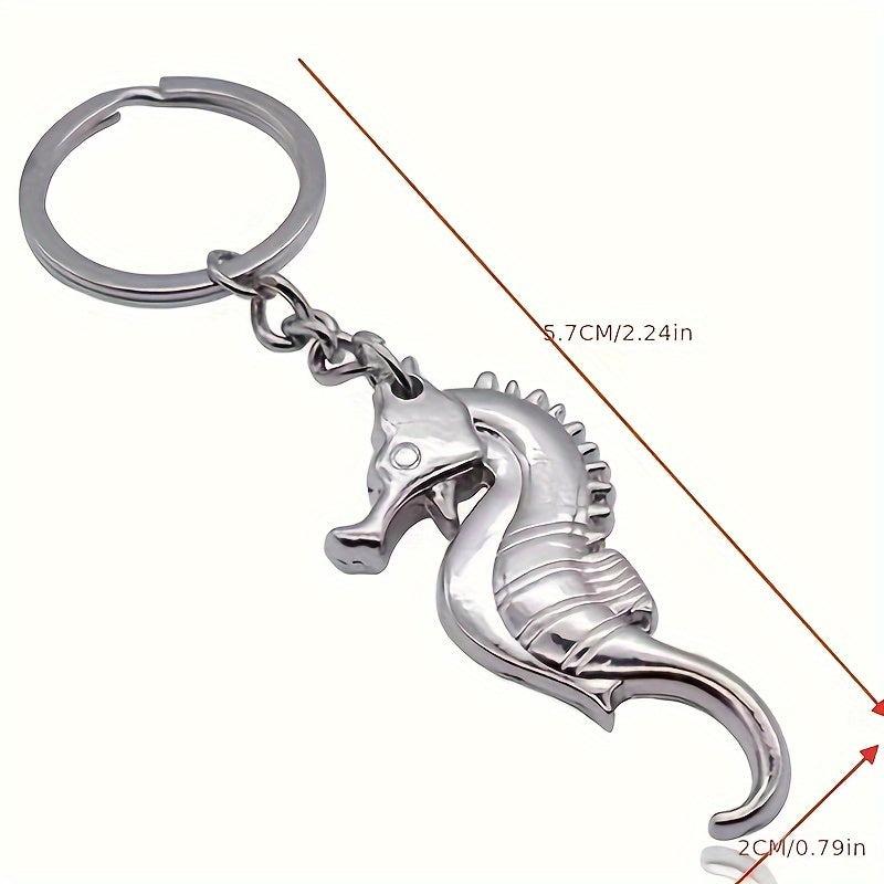 Seahorse Metal Keychain Spot Design