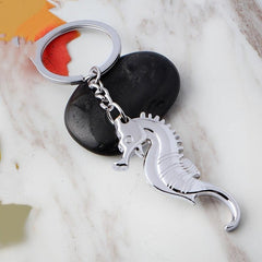 Seahorse Metal Keychain Spot Design