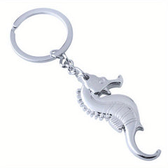 Seahorse Metal Keychain Spot Design