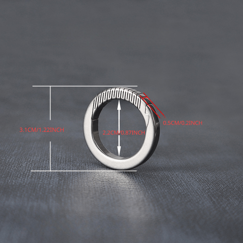 Titanium Alloy Keychain Car Key Ring Men Women Lock Spoon Buckle Pendant