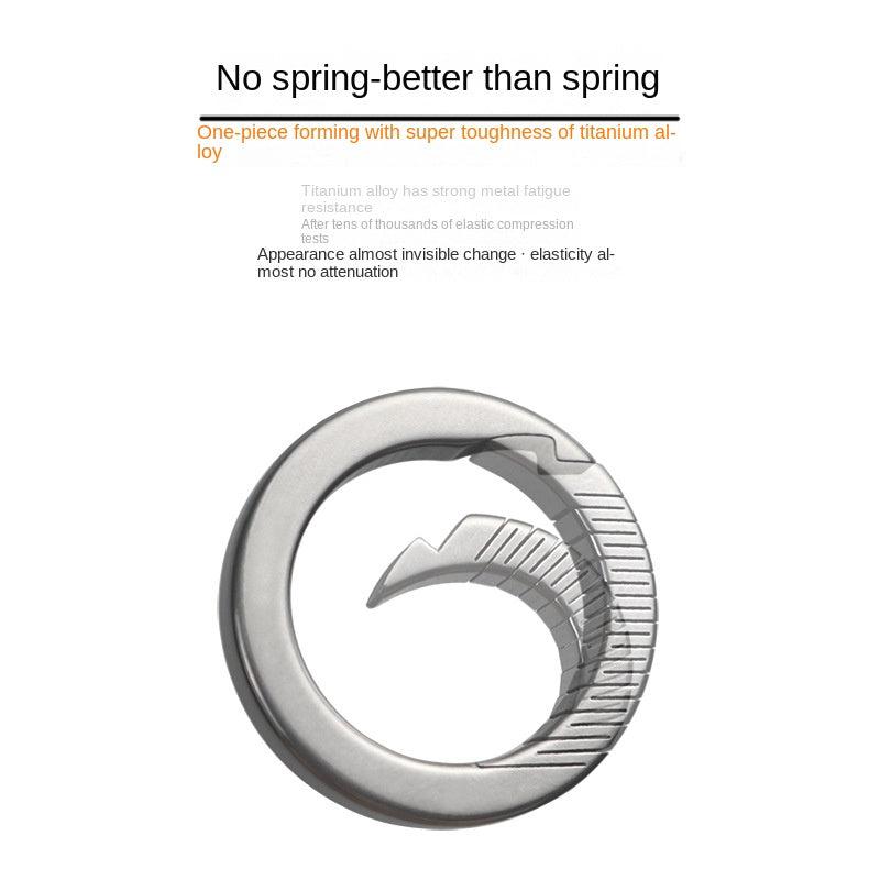 Titanium Alloy Keychain Car Key Ring Men Women Lock Spoon Buckle Pendant