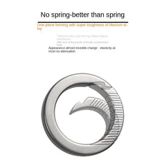Titanium Alloy Keychain Car Key Ring Men Women Lock Spoon Buckle Pendant